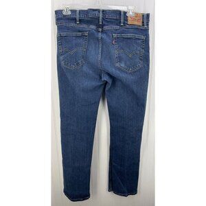 Levis 514 Men's 38x32 Blue Jeans Straight Dark Wash Blue